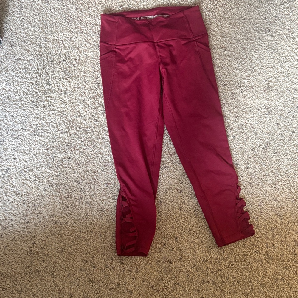 Victoria's Secret Sport Burgundy Leggings